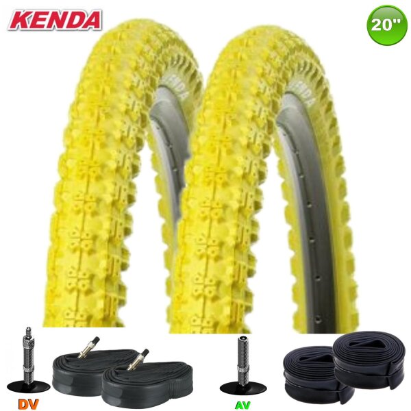 Kenda K-51 Fahrradreifen BMX in Gelb 58-406 (20 x 2.25)
