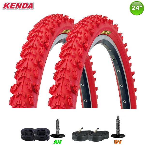 Kenda 24" Pyscho K-829 MTB Fahrradreifen in Rot 50-507 (24 x 1,95)