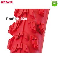 Kenda 24" Pyscho K-829 MTB Fahrradreifen in Rot 50-507 (24 x 1,95)