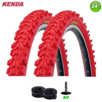 2 x Kenda 24" Pyscho K-829 MTB Fahrradreifen in Rot...