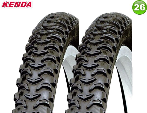 2 x Kenda K-846 Bear Claw 26" MTB Fahrradreifen Fahrradmantel Schwarz 54-559 ( 26 x 2.10 )