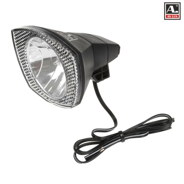 Anlun Dynamoscheinwerfer 10 LUX Vorderradlampe mit Kabel Fahrradlampe