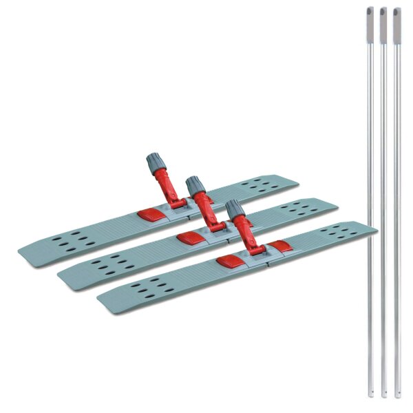 3 x Klapphalter mit Stiel für Wischmopp 80 cm