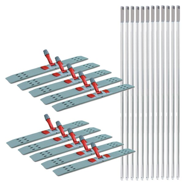 10 x Klapphalter mit Stiel für Wischmopp 80 cm