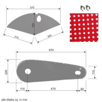 Vollkettenschutz Kettenkasten Mantelschoner für Hollandrad 28" Rot/Punkte
