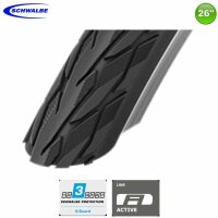 Schwalbe Delta Cruiser Fahrradreifen Fahrradmantel Schwarz 37-590 (26 x 1 3/8)