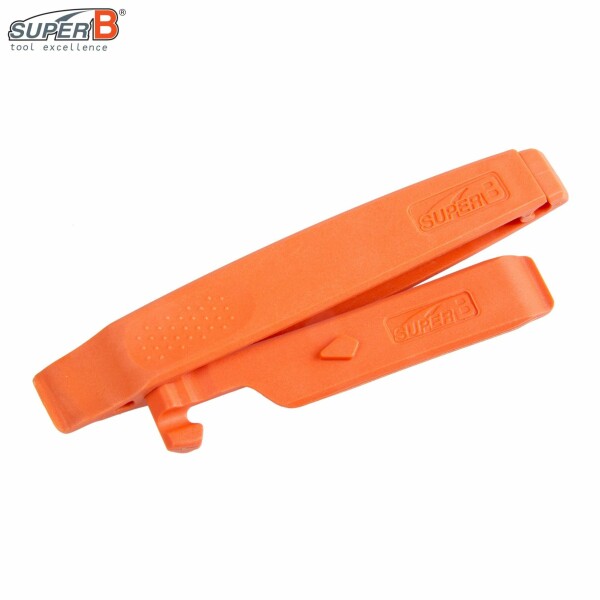 Super B TB-TL08 Reifen Montierhebel Reifenheber Orange 2 -teilig bis 25 mm