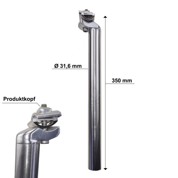Sattelkerze aus Aluminium Sattelstütze in 300mm Länge Studio Brisant