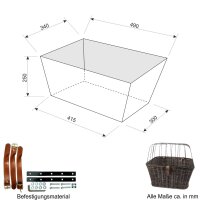 Fahrrad- Gepäckträgerkorb Hunde- Tierkorb...