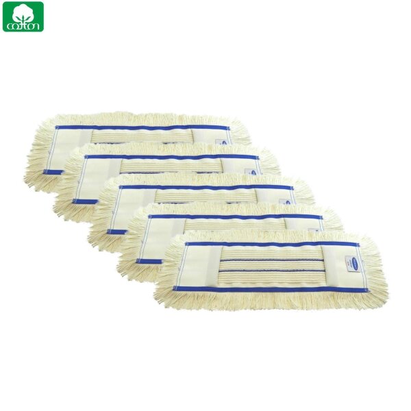 5 x PREMIUM Wischmopp Bodenwischer Baumwolle 60 cm