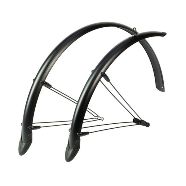 hebie 28 Zoll Fahrrad Premium Schutzblechset 28" Schwarz Matt 36 mm Schutzblech