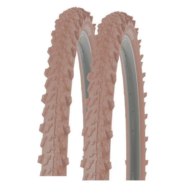 2 x Kenda K-829 26" MTB Fahrradreifen Fahrradmantel Braun 50-559 (26 x 1.95)