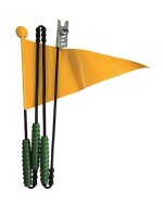 Heavy-Duty Wimpel 4-teiliger Sicherheitswimpel Fahrradfahne 160 cm Gelb