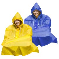 Fahrrad Regenponcho Regenschutz mit Kapuze Universalgröße Gelb oder Blau