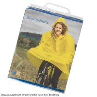 Fahrrad Regenponcho Regenschutz mit Kapuze Universalgröße Gelb oder Blau