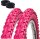 2 x Roverstone 24" Fahrradreifen Fahrradmantel rosa 57-507  (24x2,125) + 2 Schläuche AV