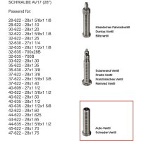 Schwalbe AV17 Fahrradschlauch 28" 1 x 2 x 4 x 10 x...