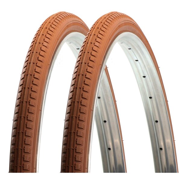 2 x Kenda K-142 Fahrradreifen Fahrradmantel Braun 40-635 (28 x 1 1/2)