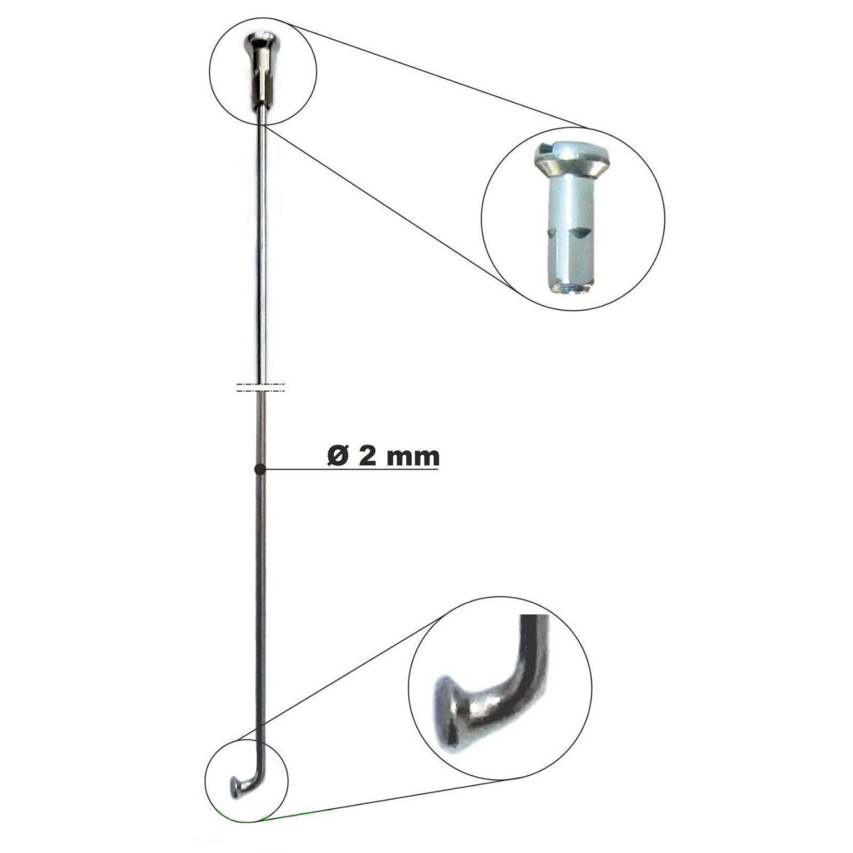 Fahrradspeichen 14G Mit Nippeln – 36-teiliges Set Für Reparatur & Ersatz (Längen 70–309 Mm)