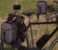 Basil Miles - doppelte fahrradtasche MIK - 34 Liter - grau/schwarz