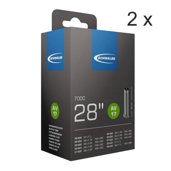 2 x Schwalbe AV17 Fahrradschlauch 28"