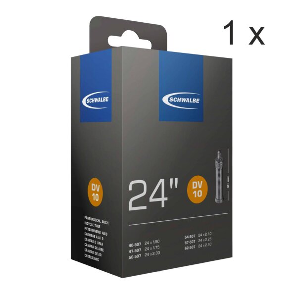 1 x Schwalbe DV10 Fahrradschlauch 24"