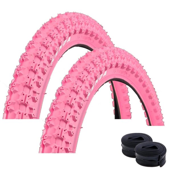 2 x Kenda 20" BMX K-50 Fahrradreifen in Pink 57-406 (20 x 2,125)  + 2 passende DV Schläuche
