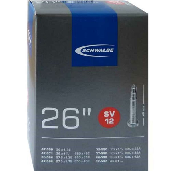 Schwalbe Fahrradschlauch 26" SV 12 /1 x, 2 x, 4 x, 10 x oder 25 x