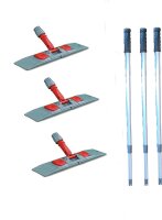 3 x Klapphalter mit Teleskopstiel für Wischmopp...
