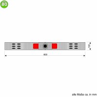 Klapphalter mit Teleskopstiel für Wischmopp Bodenreinigung Mopp 80 cm