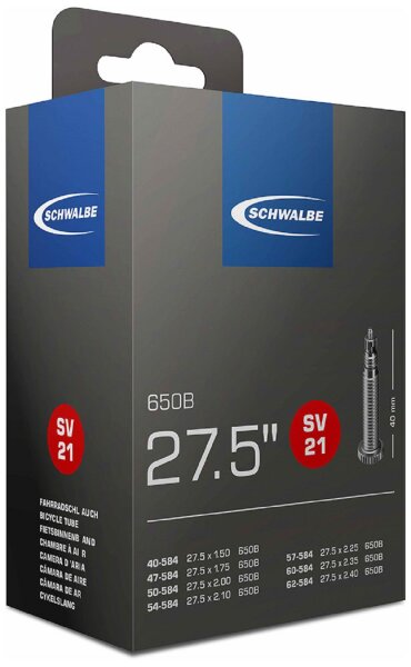 Schwalbe Fahrradschlauch SV21 27.5"- 1 x 2 x 4 x 10 x oder 25 x