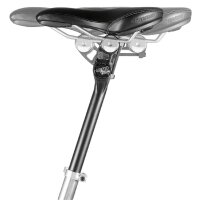 Ergotec Alu Fahrrad Sattelstütze Patentsattelstütze Futura Ø 27,2 mm/ L 400mm schwarz/sand Sicherheitslevel 4