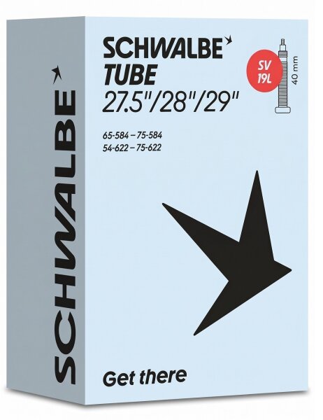 Schwalbe Fahrradschlauch SV19L Sclaverand-Ventil 40 mm 54/75-584/622 (27.5/28/29")
