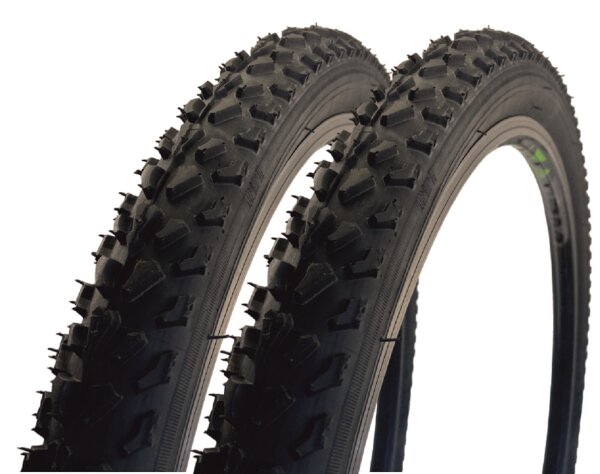 2 x VEE Rubber V157 26" Fahrradreifen Schwarz 50-559 (26 x 1.95)
