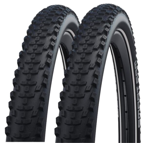 2 x Schwalbe Smart Sam Fahrradreifen Addix DD Performance Line Schwarz/Reflex 65-622 (29 x 2.60)