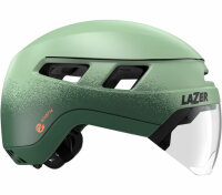 Lazer Fahrradhelm Urbanize NTA Mips + LED Grün Größe M 55-59 cm