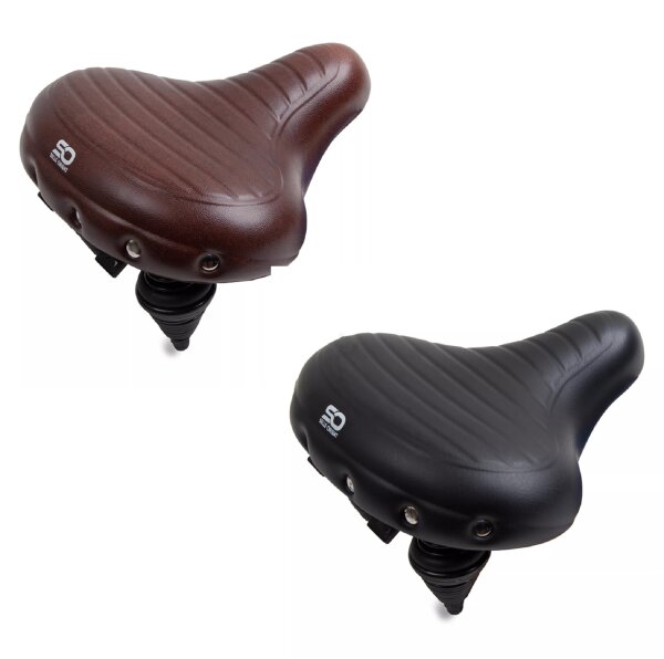 Selle Orient Premium Fahrradsattel Relax Vintage in Braun/Schwarz