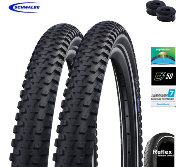 Schwalbe Marathon Plus MTB Performance E-50 Fahrradreifen Schwarz/Reflex 60-584 (27,5 x 2,35)