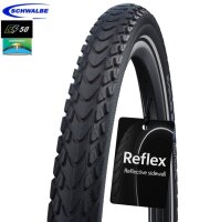 Schwalbe Marathon Mondial Performance Line Fahrradreifen RaceGuard E-50 Schwarz/Reflex 57-622 (29 x 2.25")