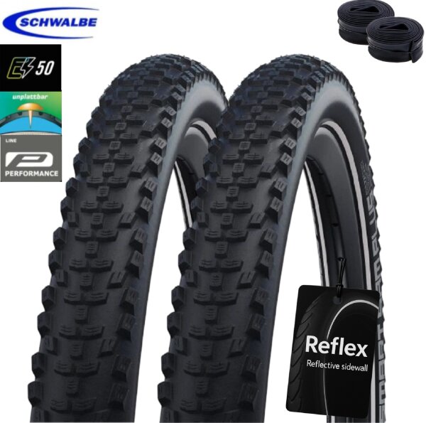 Schwalbe SMART SAM PLUS Performance E-50 Fahrradreifen DD GreenGuard Schwarz/Reflex 57-622 (29 x 2.25")