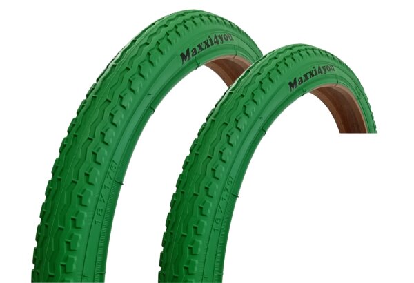 maxxi4you Fahrradreifen HY-145 in Grün 47-355 (18" x 1.75)