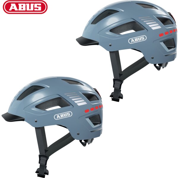 Abus Hyban 2.0 LED Signal Fahrradhelm Eisblau Größe L-XL