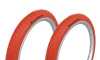 Maxxi4you Fahrradreifen HY-159 in Rot 47-406 (20 x 1.75)