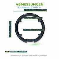 Shimano Kettenschutzring für FC-MT100 – 40 Zähne (40T), Schwarz, Kunststoff – OHNE Schrauben