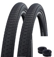 Schwalbe Big Ben Plus Fahrradreifen Performance Double Defense GreenGuard ADDIX E-50 Schwarz+Reflex 55-622 (28 x 2.15")