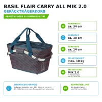 Basil Gepäckträgerkorb FLAIR CARRY ALL MIK 2.0