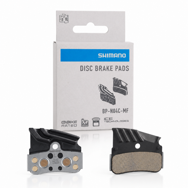 Shimano N04C-MF Scheibenbremsbeläge Metall mit Kühlrippen 4-Kolben