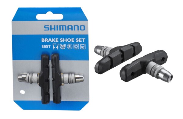 Shimano S65T V-Brake Bremsschuhe für Alufelgen 65 mm Schwarz