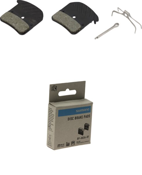 Shimano H03A-RF Scheibenbremsbeläge Resin Ice-Tech mit Kühlrippen Typ H 4-Kolben