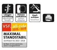 Hebie FOX L 28 Hinterbauständer 28-29 Zoll Schwarz längenverstellbar bis 25 kg